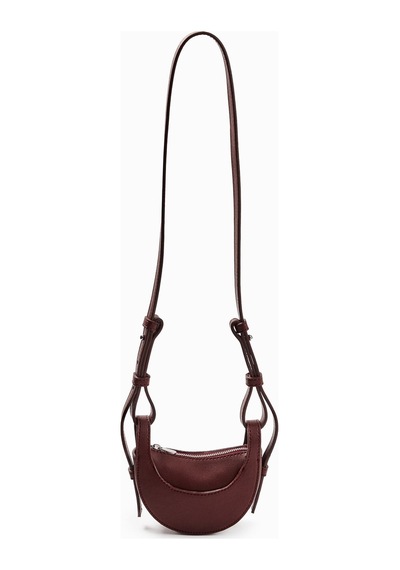 Molene Bordo Oval Formlu Ultra Mini Çanta