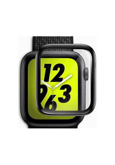 Apple Uyumlu Watch 44mm Ppma Full Yapışan Ekran Koruyucu Siyah