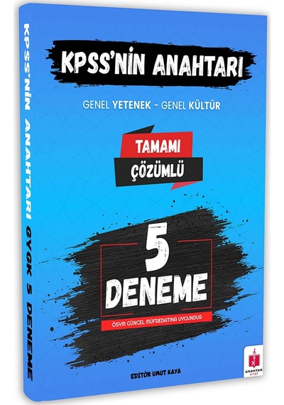 2026 Kpss'nin Anahtarı Genel Yetenek Genel Kültür 5 Deneme