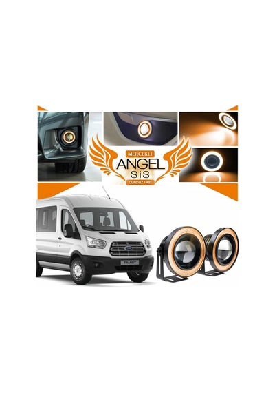 Ford Transit Tüm Modeller Uyumlu, Universal Mercekli Led Sis Farı, 76mm Turuncu Renk