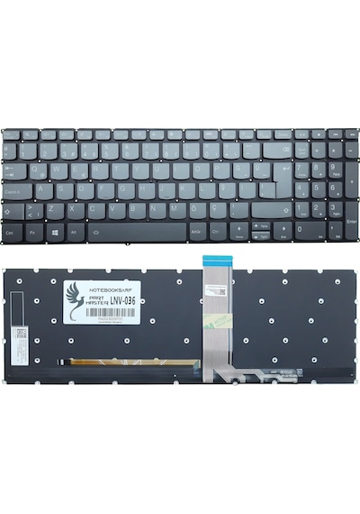 Lenovo Uyumlu Yoga Creator 7-15ımh05 Type 82ds Klavye Işıklı -füme V.1-