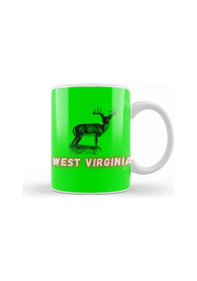 West Virginia Art Gift Kupa Bardak Porselen Karışık