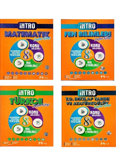 Mozaik 8.Sınıf Matematik Fen Türkçe Inkılap Intro Defter Set
