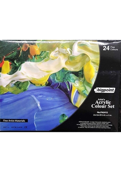 Bigpoint Akrilik Boya Seti 12Ml Tüp X 24 Renk