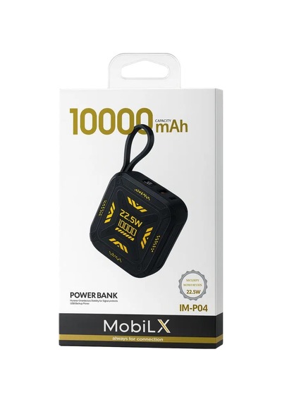 Mobilx 10000 Mah 22.5w Hızlı Şarj Powerbank Siyah