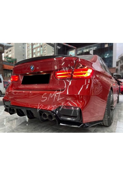 BMW F30-F80 M3 Difüzör 3 Parça Plastik F80 M3 Arka-Tampon-Difizör