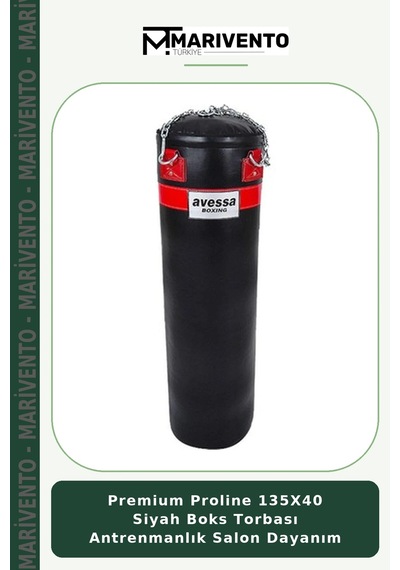 Premium Proline 135x40 Siyah Boks Torbası Antrenmanlık Salon Dayanım