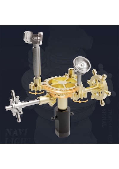 Rokr Cgm01 Navi Lighthouse Dıy Mechanical 3d Puzzle Maket Model Seti 3d Model Kit Detaylı Dekoratif Hobi Seti Hareketli Ve Işıklı