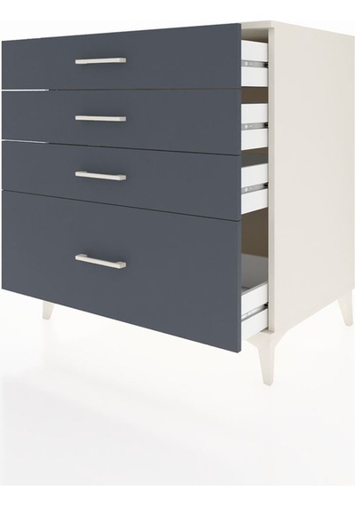 Kronos Şifonyer 4 Çekmeceli 88x59x96 Aytaşı-antrasit Aytası