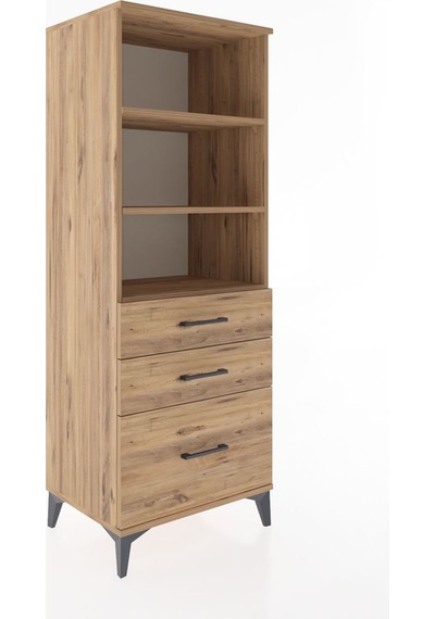 Hyperion Dolap 3 Raflı 3 Çekmeceli 60x44x163 Çam-çam Çam