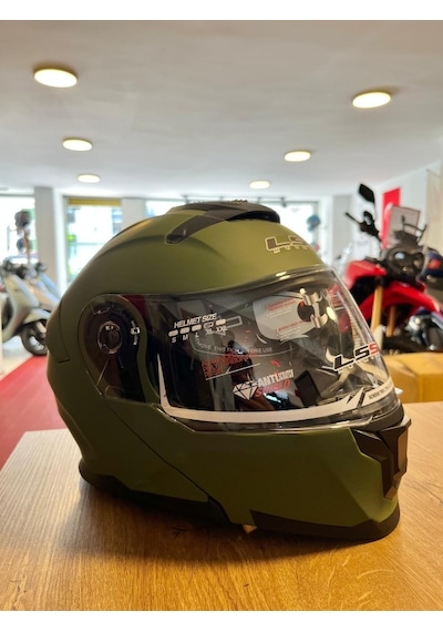 Ls5 Çene Açılır Motosiklet Kaskı Yeşil
