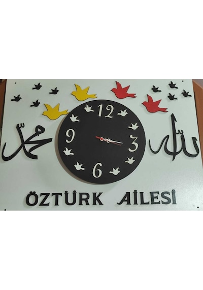 Mrchediyesepeti Duvar Saatleri Kişiye Özel Tasarım Şık Ve Kaliteli No924 Çok Renkli