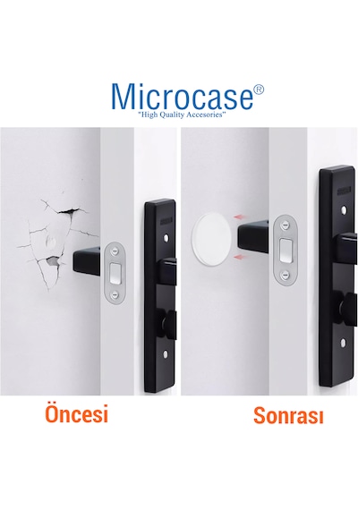 Microcase Darbe Önleyici Yapışkanlı Silikon Kapı Kolu Stoperi Tamponu Kare Tasarım - Al5005 1 Adet