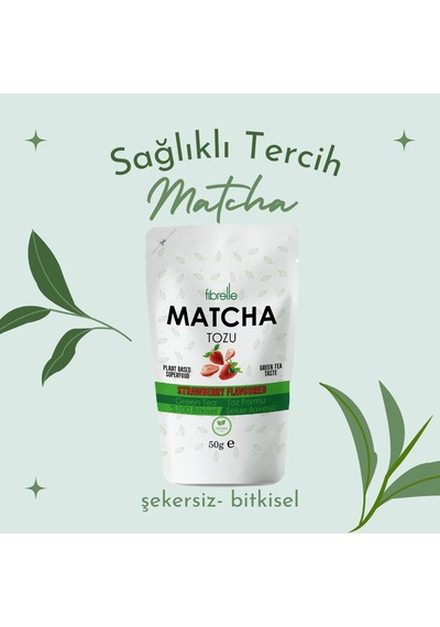 Fibrelle Matcha Çayı Çilek Aromalı 50g