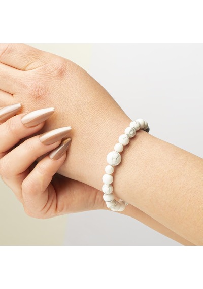 Havlit Doğal Taş Bileklik 8 Mm Zen'le Bütün Renkli