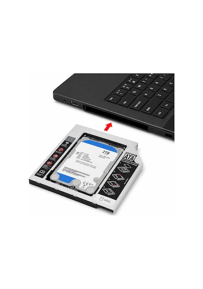 12.7 Mm Hdd Ssd Caddy Cd-rom Yerine Disk Takma Aparatı