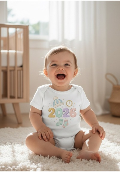 Babylimon İlk Yılbaşı Bebek Zıbını, %100 Organik Pamuk Unisex Body, Kısa Kollu, Pastel Şapka Çorap Desenli Beyaz - 800976239 Beyaz Babylimon İlk Yılbaşı Bebek Zıbını, %100 Organik Pamuk Unisex Body, Kısa Kollu, Pastel Şapka Çorap Desenli Beyaz - 800976239 Beyaz