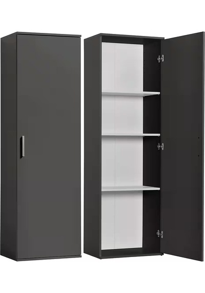 Syra Çok Amaçlı Dolap - Kiler Dolabı - Banyo Dolabı - 60 Cm Antrasit