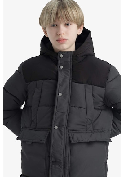 Defacto Erkek Çocuk Su Geçirmez Kapüşonlu Polar Astarlı Parka E9373a825wnar15 Antrasit