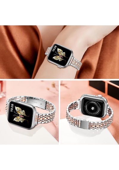 Apple Watch Uyumlu Jubilee İnce Çelik Kordon - 49/46/45/44/42/41/40/38mm Uyumlu - Apple Watch Se Series 3/2/1 & Watch Ultra 3/2/1 & Series 11-1 Çok Renkli Apple Watch Uyumlu Jubilee İnce Çelik Kordon - 49/46/45/44/42/41/40/38mm Uyumlu - Apple Watch Se Series 3/2/1 & Watch Ultra 3/2/1 & Series 11-1 Çok Renkli