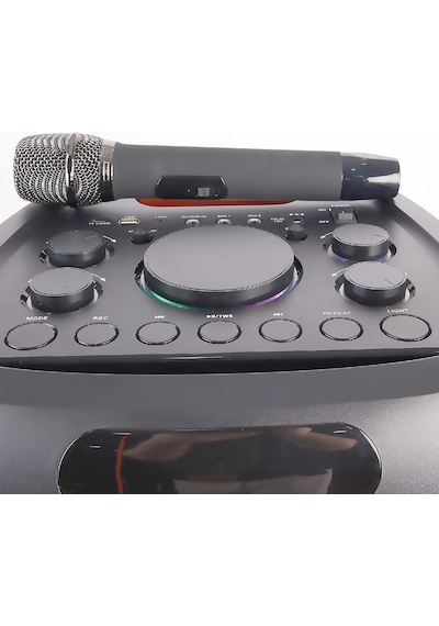Hepu Hp 940 Taşınabilir Şarjlı Bluetooth Hoparlör 80 W Rms 2 10 İnc Woofer Extra Bass Karaoke Mikrafon
