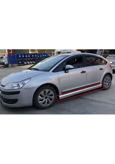 Citroen C4 Marşpiyel Takımı Fiberglass A+ Kalite Boyasız