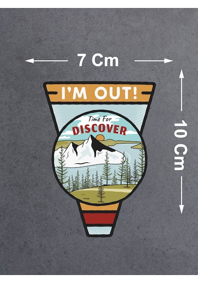 Kamp Avcı Off Road 4x4 Sticker - Discover Adventure Sticker -araba Oto Motosiklet Karavan Sticker - 02179 10x7 Cm