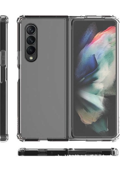 Samsung Galaxy Uyumlu Z Fold 4 Kılıf Zore Kenar Korumalı Nitro Anti Shock Silikon