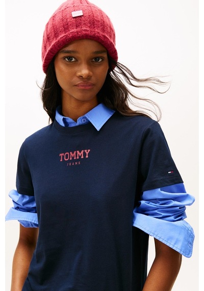Tommy Hilfiger Kadın Tjw Essential Logo Detaylı 2'li T-shirt Seti-12855 Lacivert