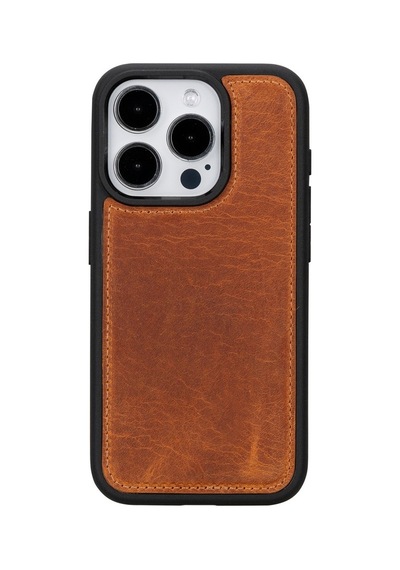 Apple Uyumlu   iPhone 15 Pro Deri Cüzdanlı Kılıf   Mwwn G19 Taba