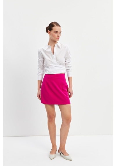 Stella Pulvis Pembe Krep Mini Etek Pembe