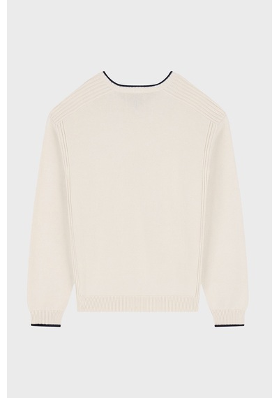 Armani Exchange Pamuk Karışımlı Regular Fit Bisiklet Yaka Kazak Erkek Kazak Xm003009 Af28775 U0007 Kırık Beyaz