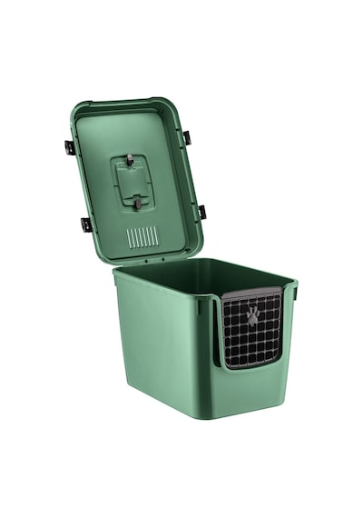 Pribor Hz-500 Xxl 3 Fonksiyonlu Açık / Kapalı Kedi Tuvaleti Ve Taşıma Çantası Yeşil 56 X 40 X 43 Cm