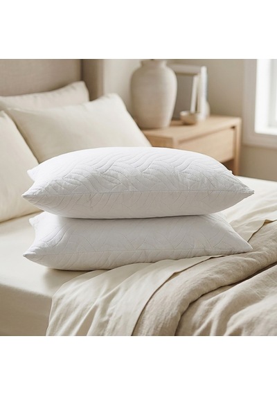Ocean Home Textile 2'li 900 Gr Kapitoneli Silikon Yastık Seti 50 X 70 Cm Beyaz