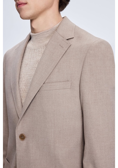 Hatemoğlu Vizon Slim Fit Mono Yaka Casual Ceket 14293025a002 Vz 1964062 Vizon