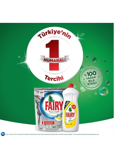 Fairy Platinum Limon Kokulu Bulaşık Makinesi Deterjanı 180 Tablet