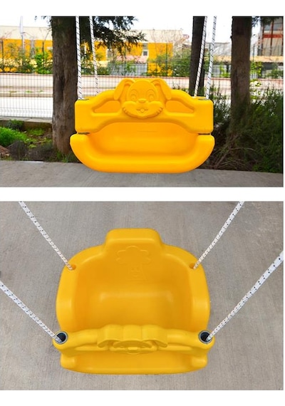Teplay İpli Plastik Sarı Bebek Salıncağı