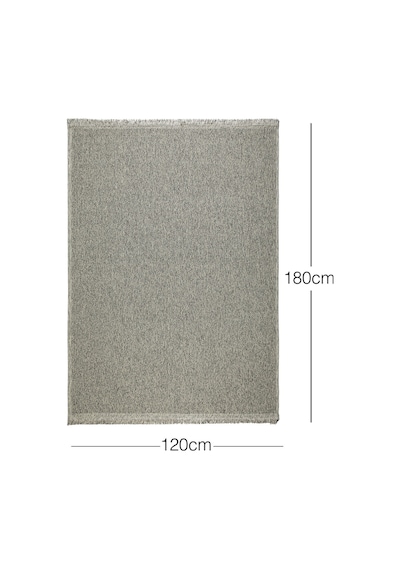 Ocean Home Textile Yıkanabilir Saçaklı Buklet Gri Renk Halı Kilim 120 X 180 Cm