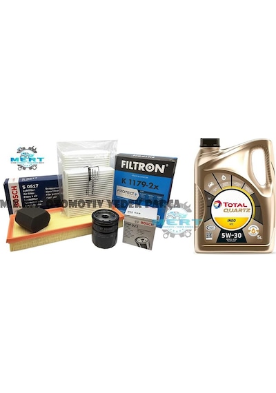 Citroen C4 1.2 Puretech Filtre Seti Ve İneo Htc Motor Yağı 110 Hp