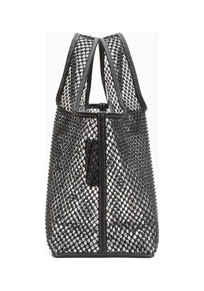 3.1 Phillip Lim Mini Market Tote Çanta Kristal Mesh Siyah, Işıltılı Ve Şık Tasarım El Çantası
