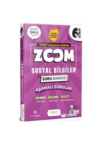 Günay 6.sınıf Sosyal Bilgiler Soru Bankası Zoom Seri