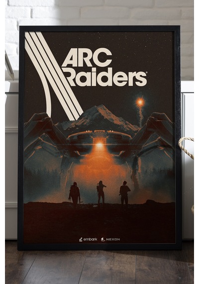 Arc Raiders Siyah Ahşap Çerçeveli Poster, Dekoratif Oyun Duvar Tablosu
