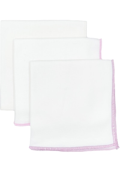 Bebekevi 756 10 Parça Penye Mendil 25 x 25 CM Pembe