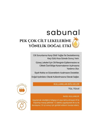 Sabunal Keçi Sütü Sabunu 5 Adet - Cilt Tonu Dengeleyici ve Aydınlatıcı Sabun