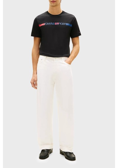 Tommy Hilfiger Erkek T Shirt Mw0mw42368 Bds Siyah