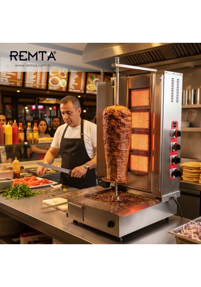 Remta 4 Radyanlı Döner Ocağı Alttan Motorlu Gazlı Ce Belgeli D08 A