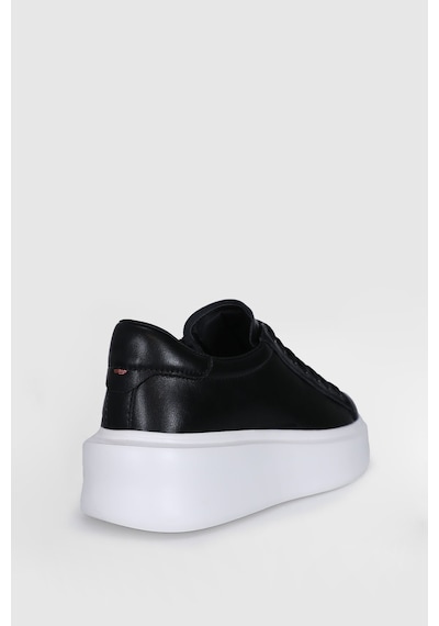 Lufian Erkek Gage Deri Sneaker Ayakkabı 112230205 Siyah Siyah