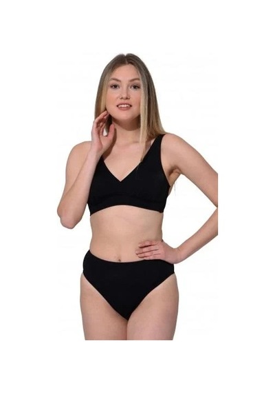 Markahit Argisa Düz Kruvaze Bikini Siyah
