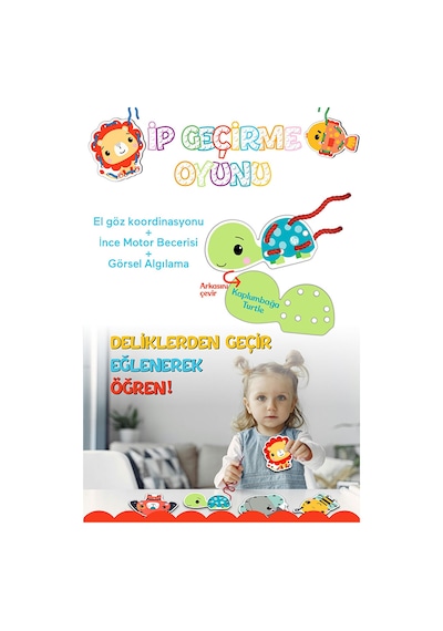 Fisher-price Fisher Price İp Geçirme Oyunu Lacing Game Dıy-fp2748