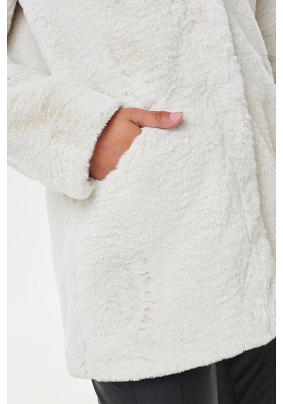Only Kadın Kürklü Peluş Mont - 15164600 Bej